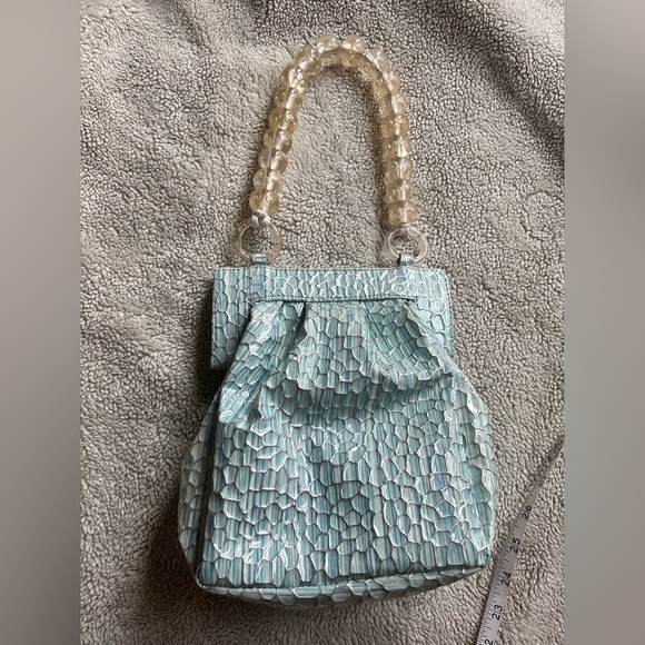 SOLDSOLDSOLDMaryam Nassir Zadeh Glow Purse Hangbag Sky Fish beaded handle strap - Picture 8 of 16